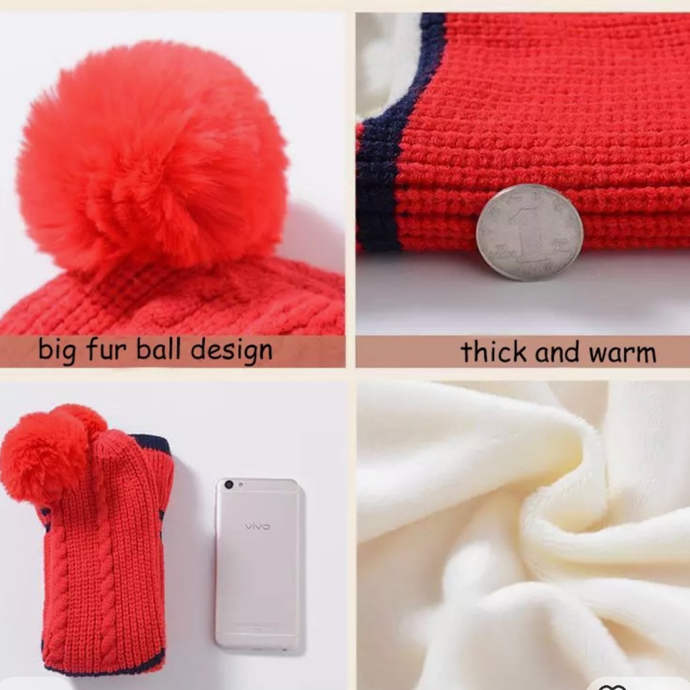 COPY - COPY - Baby boy girl all in one  winter hat and scarf - Picture 7 of 7